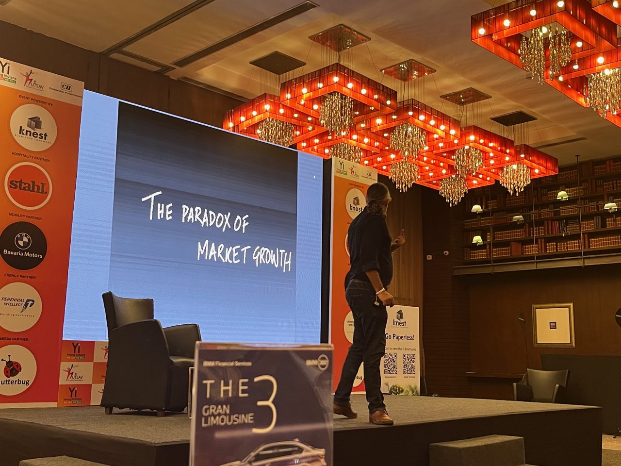 Speaking to entrepreneurs at YI in Pune