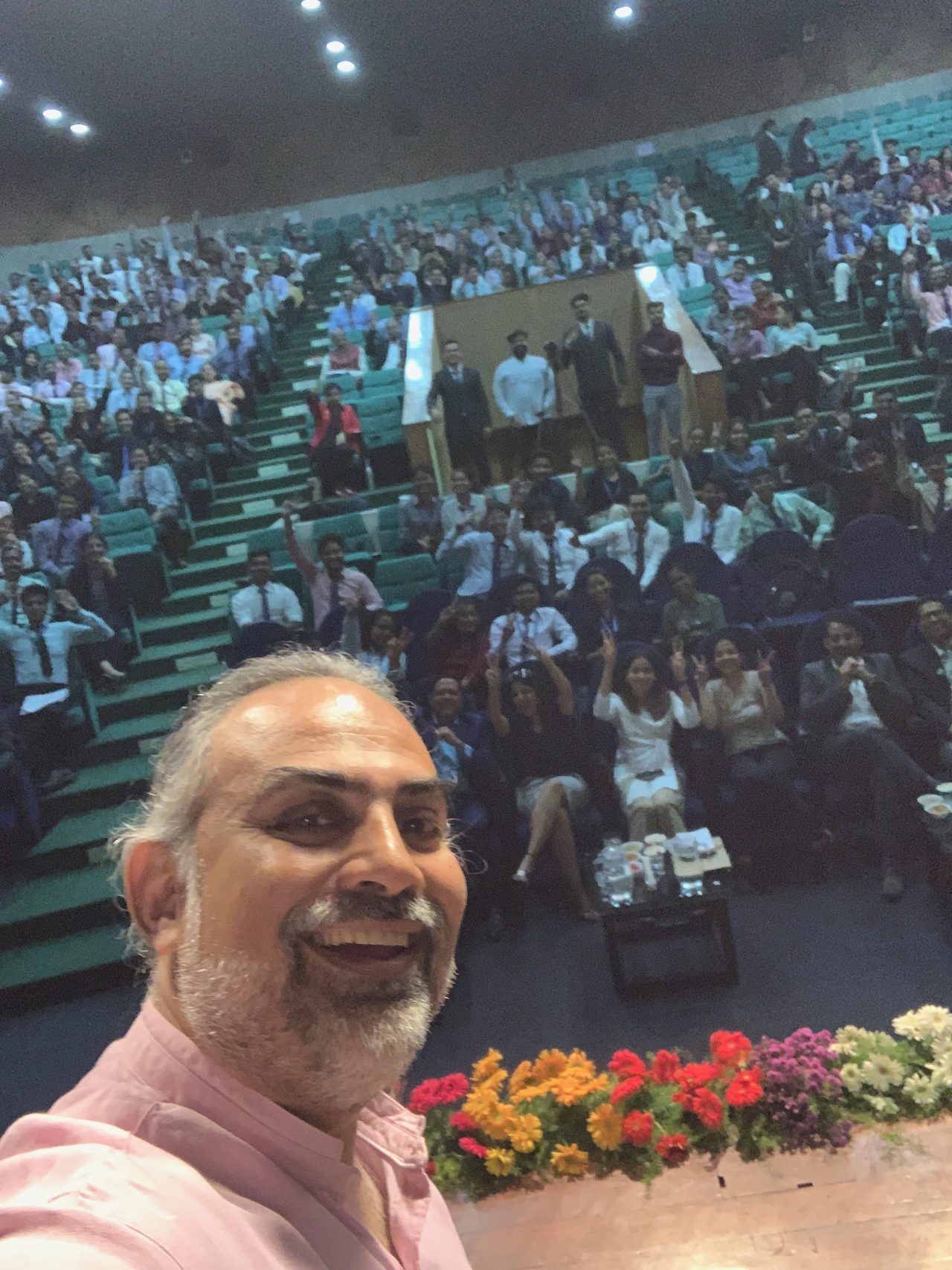 Speaking to students at Symbiosis in Pune