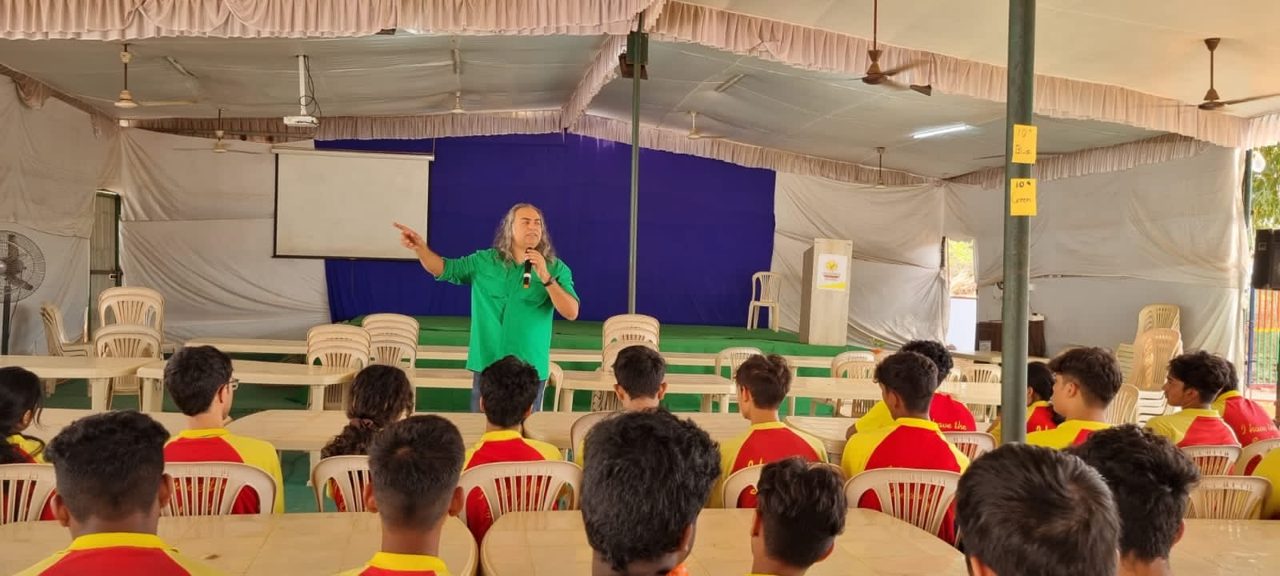 Speaking to Grade 12 students in Goa