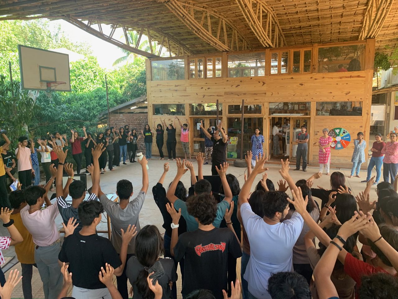 Conducting a workshop for students at DLRC Pune