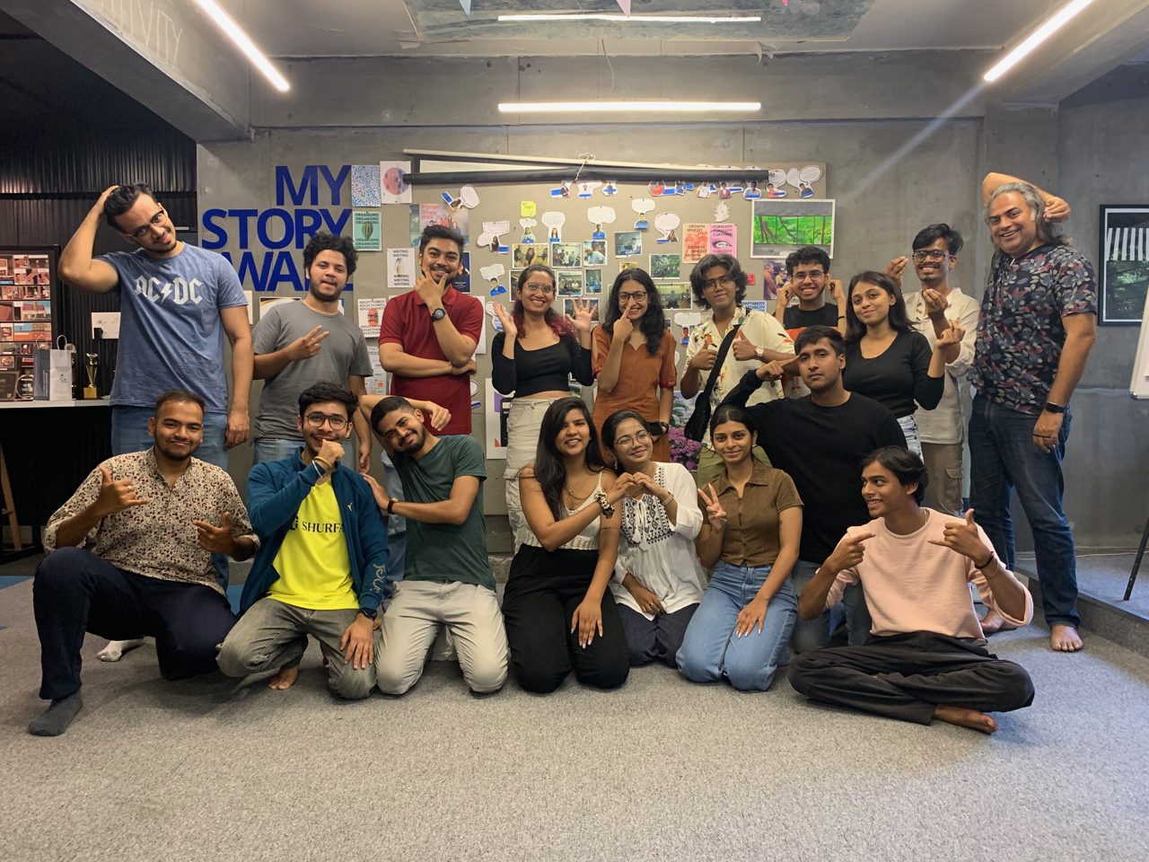 With the group at RADA, Pune